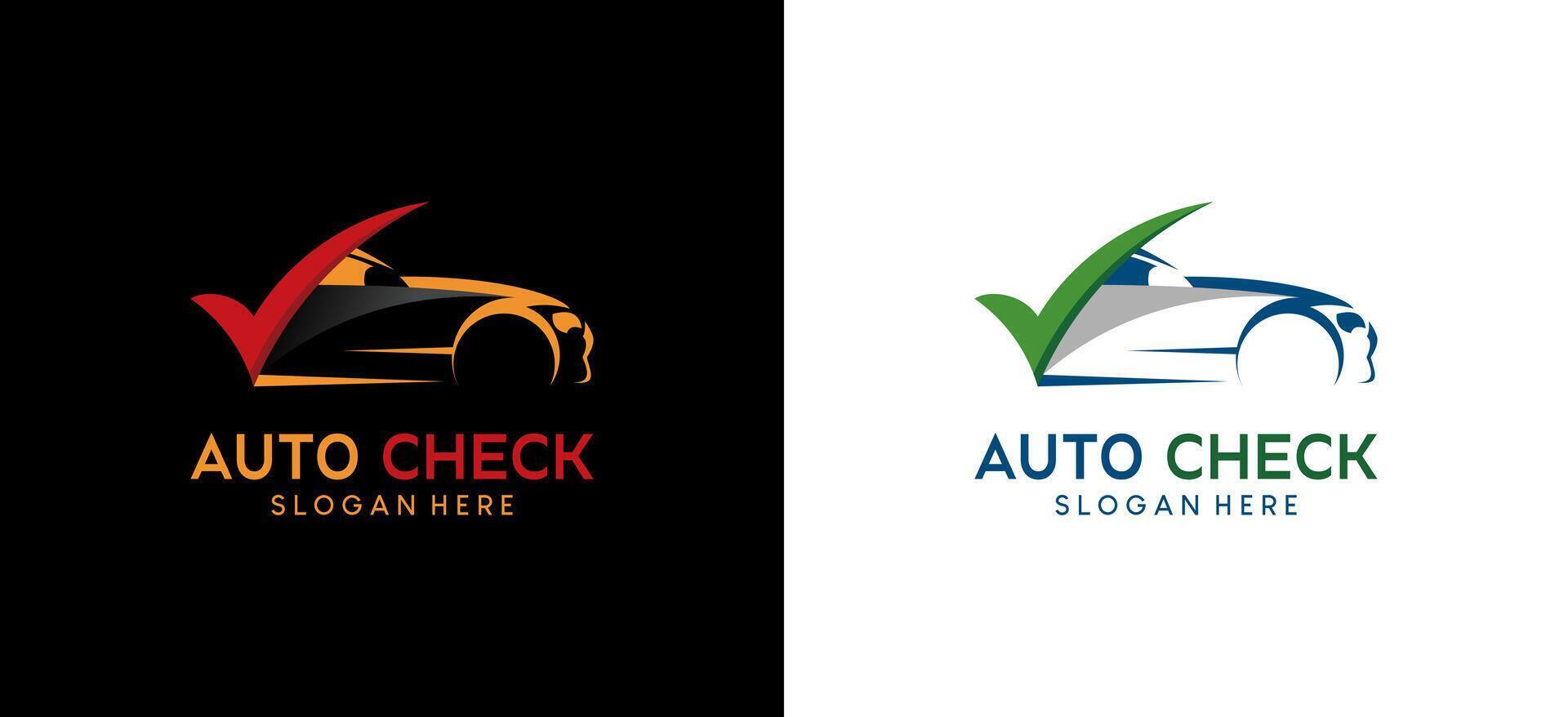 Car automotive check logo icon symbol for transportation, industry or business vector