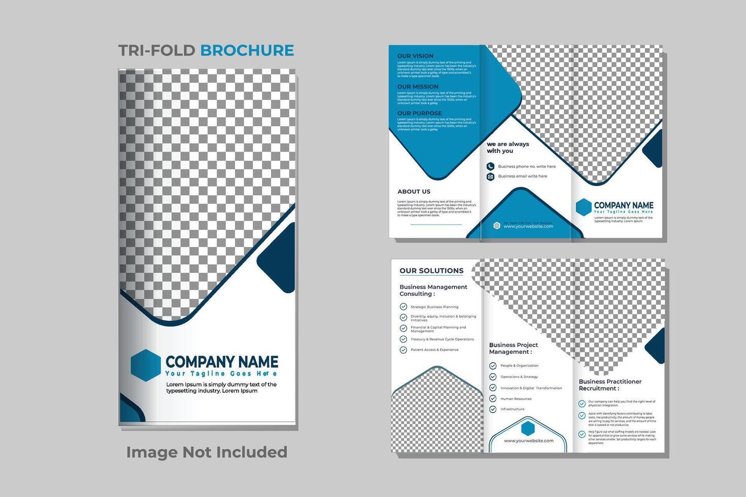 plantilla de diseño de folleto tríptico vector