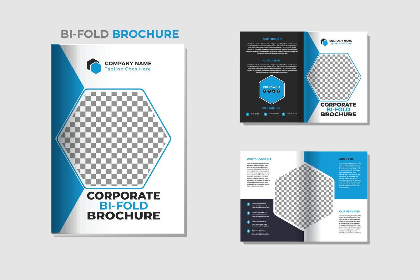 Bifold Brochure Design Template vector