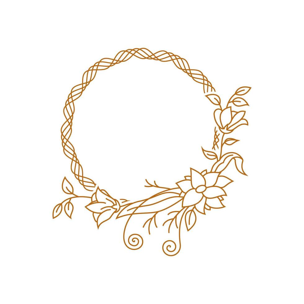 Circle ornament logo vector