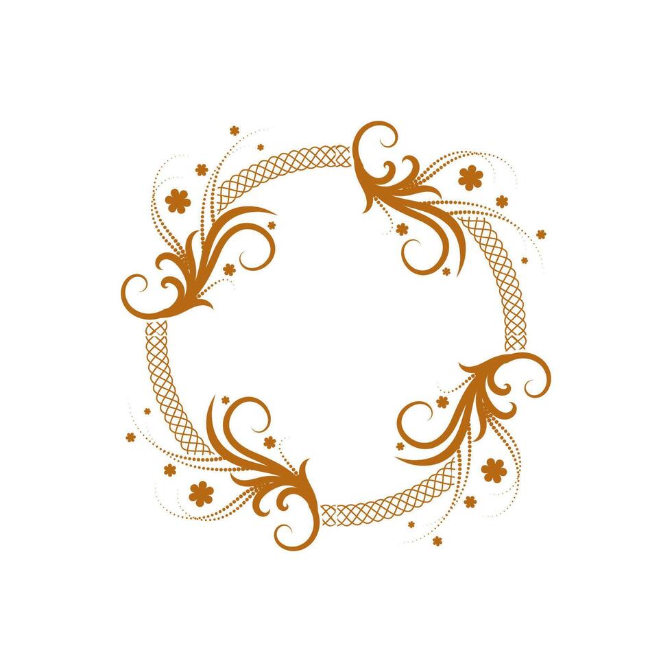 Circle ornament logo vector