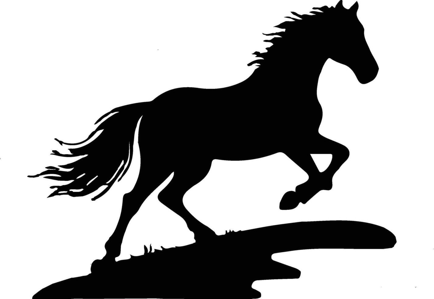 conjunto de caballo silueta animal conjunto aislado en blanco antecedentes. negro caballos gráfico elemento vector ilustración