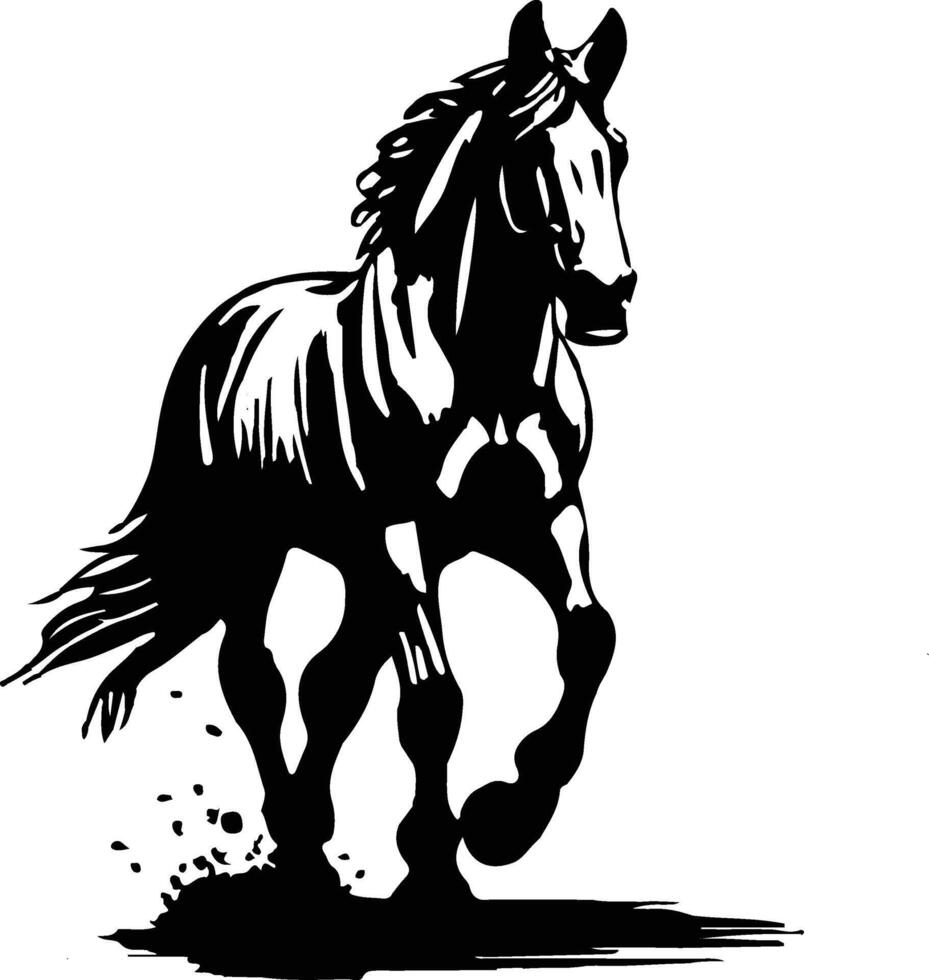 conjunto de caballo silueta animal conjunto aislado en blanco antecedentes. negro caballos gráfico elemento vector ilustración