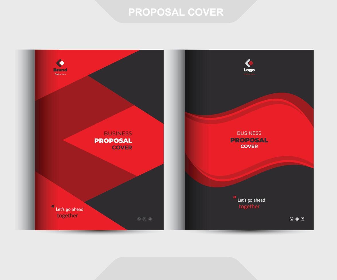 Corporate Business Proposal Cover Design Template Concepts vector