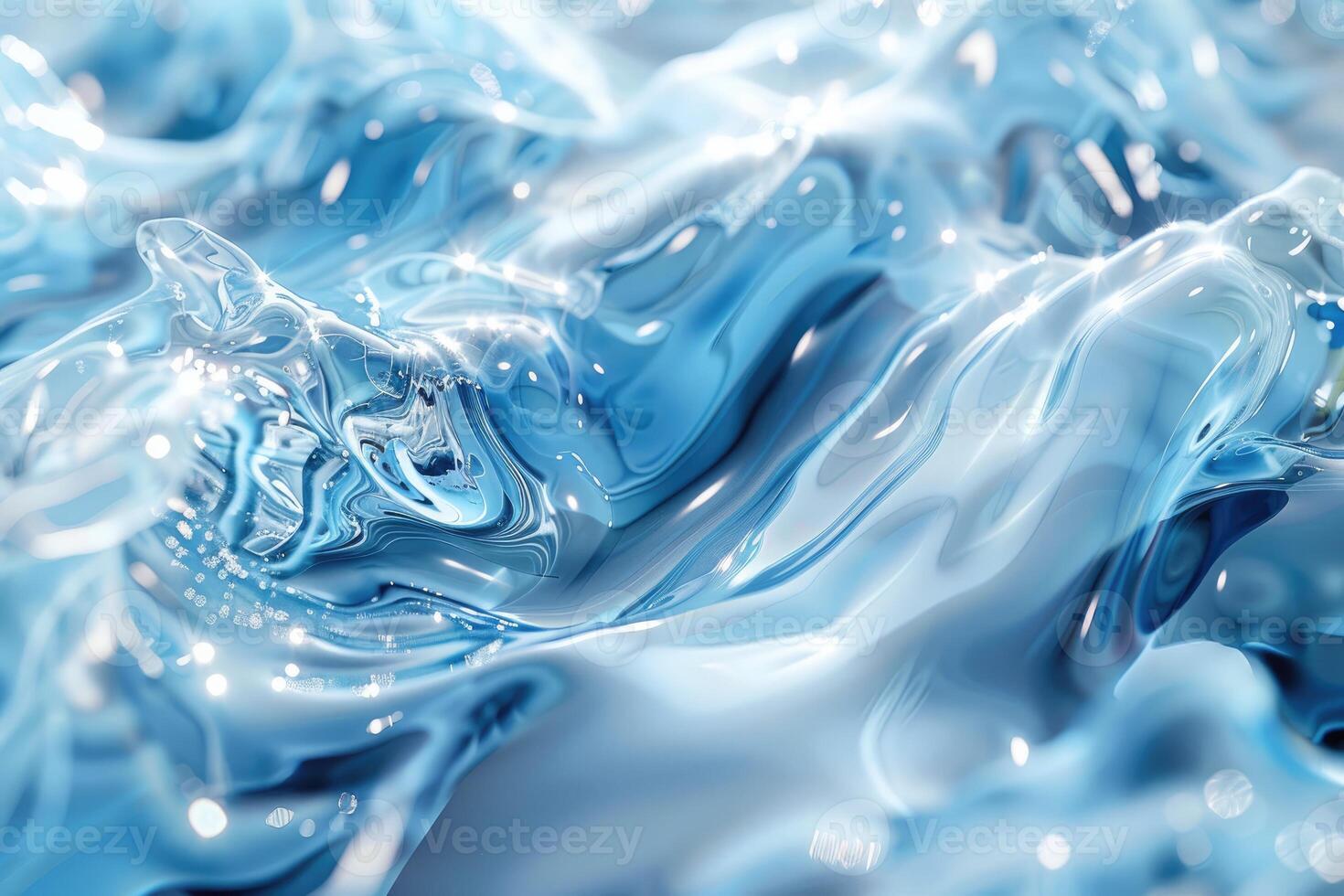 AI generated Abstract organic form and liquid flow photo