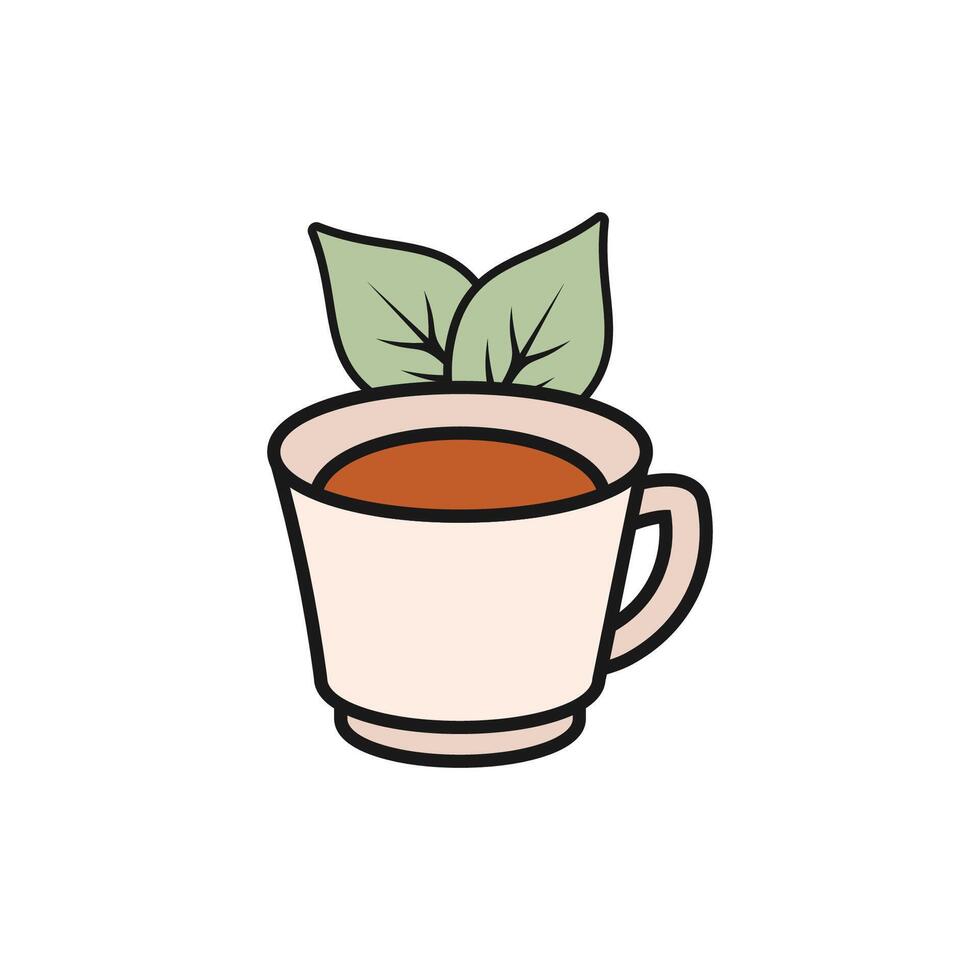 Tea Day Retro Style Element Vector Design