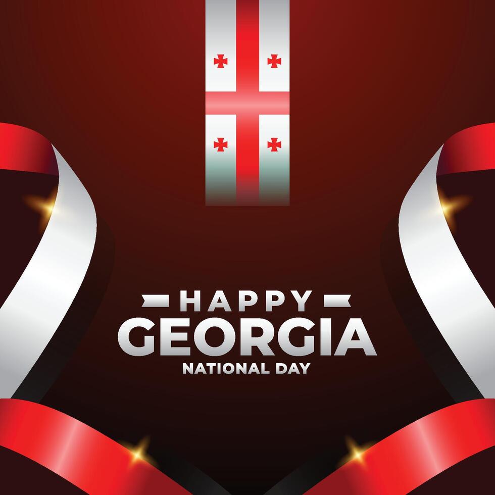 Georgia nacional día diseño ilustración colección vector
