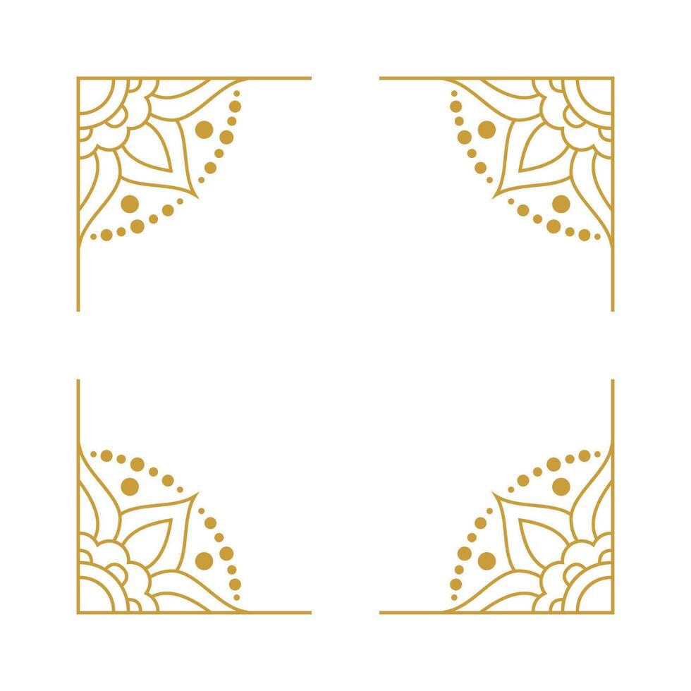 Mandala Wedding Ornament Gold Vector Design