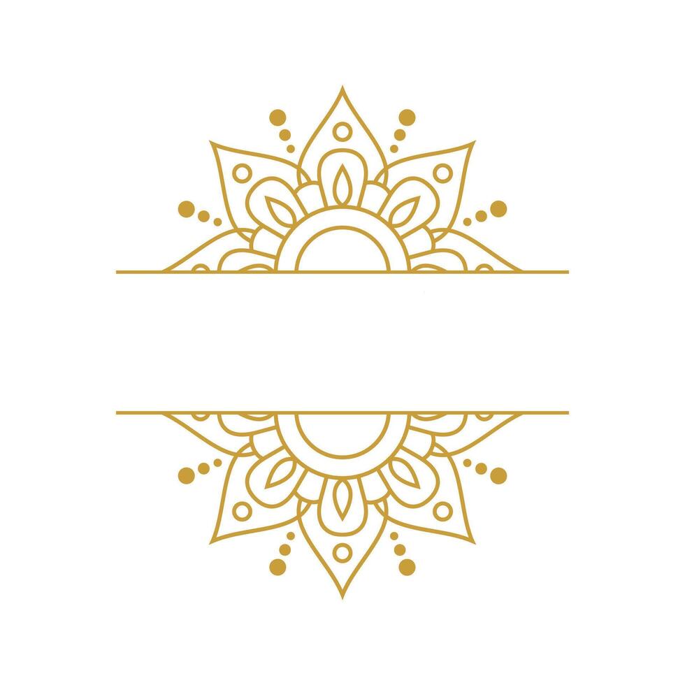 Mandala Wedding Ornament Gold Vector Design