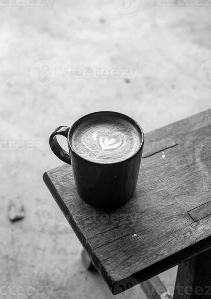 Coffee cup close vew black and white photo background, cup of tea or coffee on the table