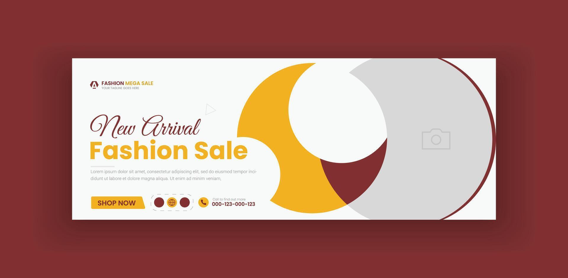 fashion sale social media post cover banner design template. fashion sale cover photo design. fashion sale web banner vector