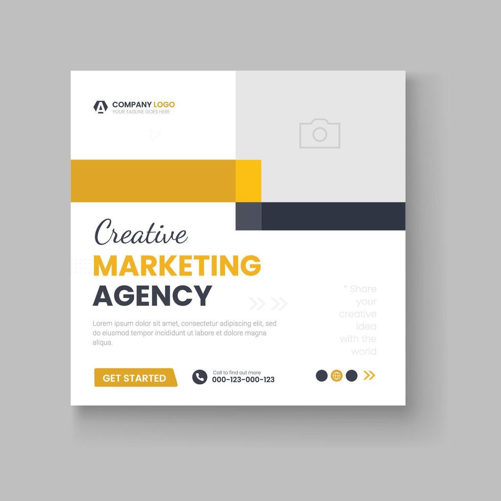 Digital marketing and corporate social media post template or Web banner vector