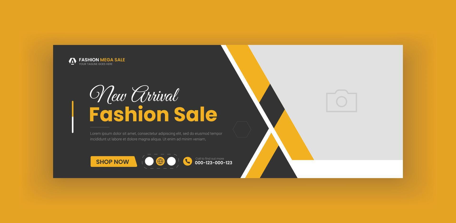 fashion sale social media post cover banner design template. fashion sale cover photo design. fashion sale web banner vector