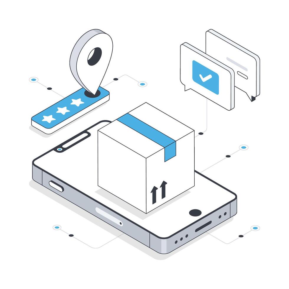 Delivery Confirmation isometric stock illustration. Eps 10 File stock illustration. vector