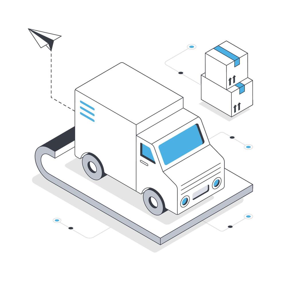 Dispatch Order isometric stock illustration. Eps 10 File stock illustration. vector