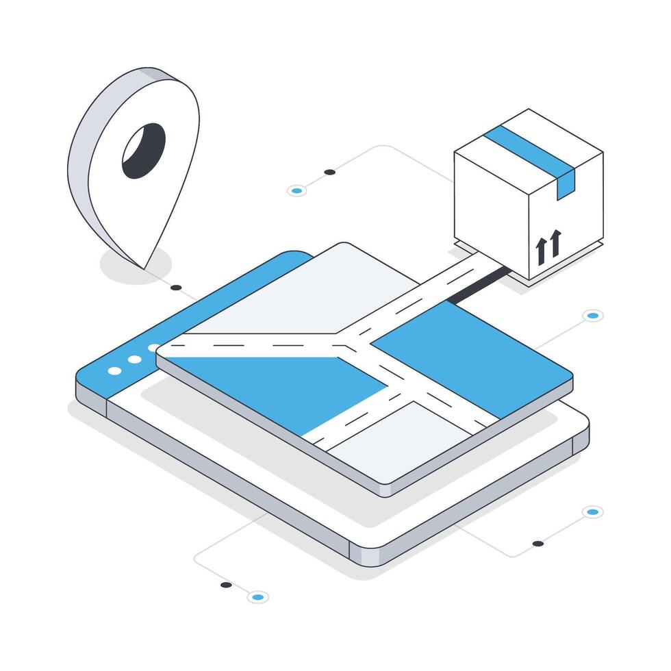 Logistics Address isometric stock illustration. Eps 10 File stock illustration. vector