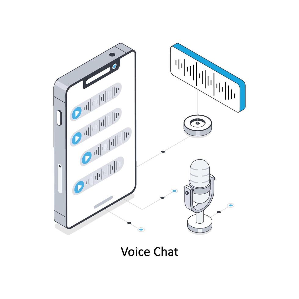 Voice Chat isometric stock illustration. EPS File stock illustration vector
