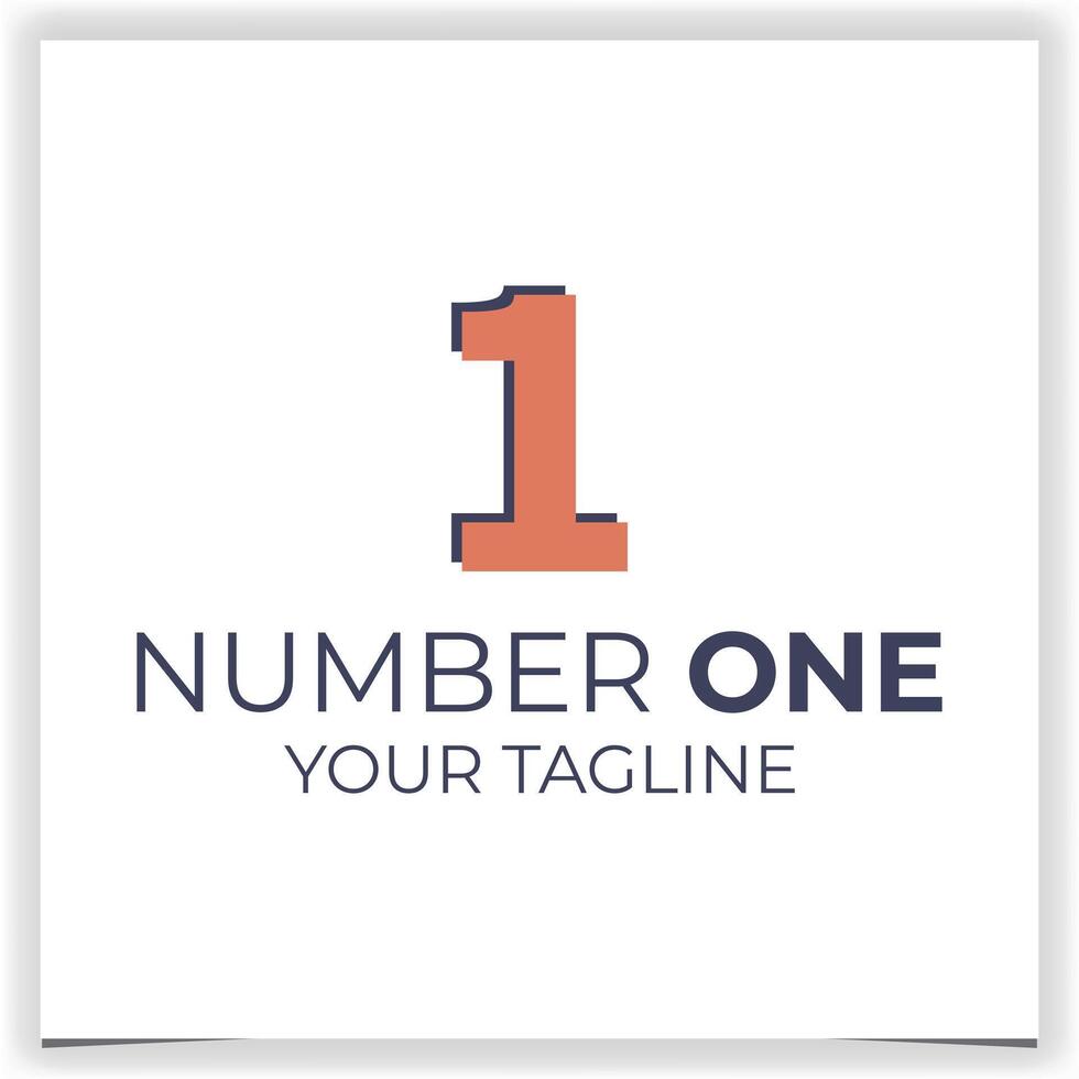 Vector number one logo and vector number design illustration