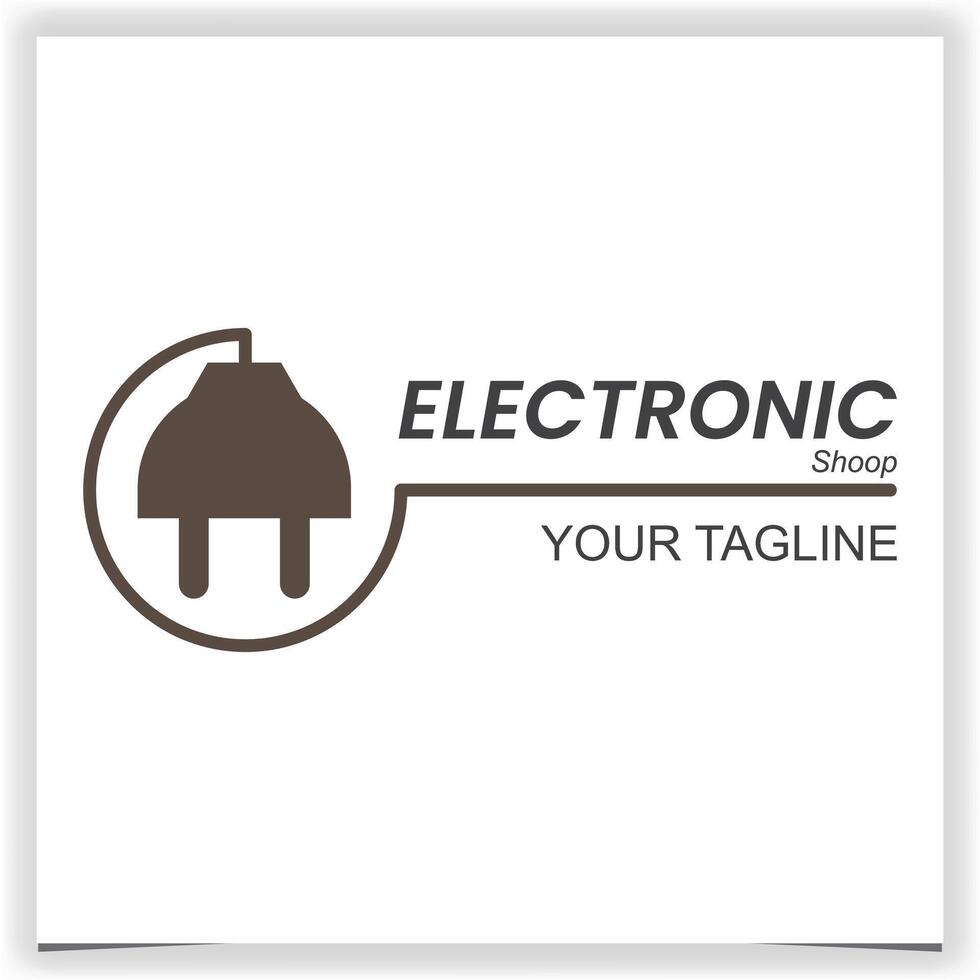 electronics store logo design template vector