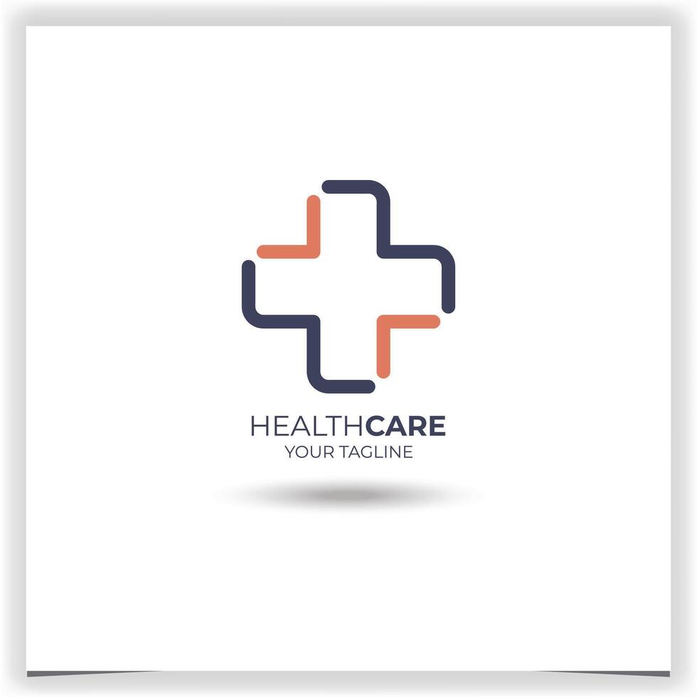 vector hospital logo salud cuidado logo modelo