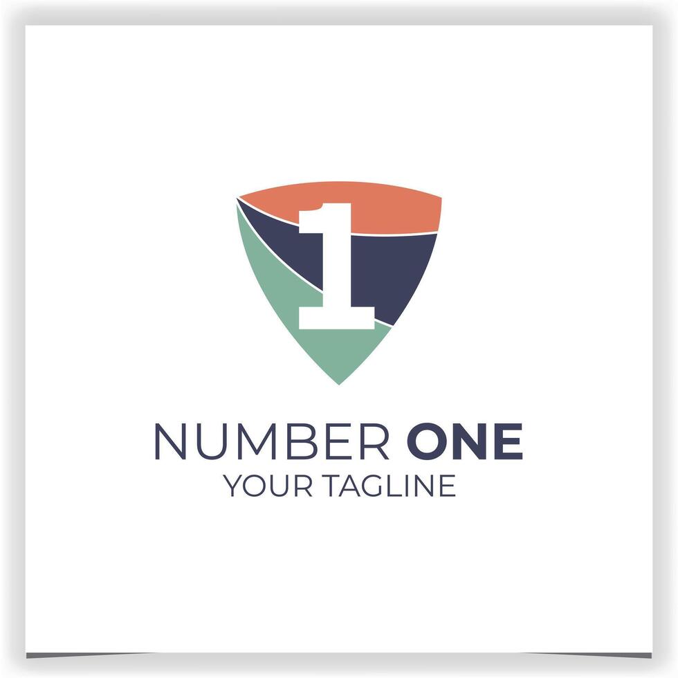 Vector number one logo and vector number design illustration