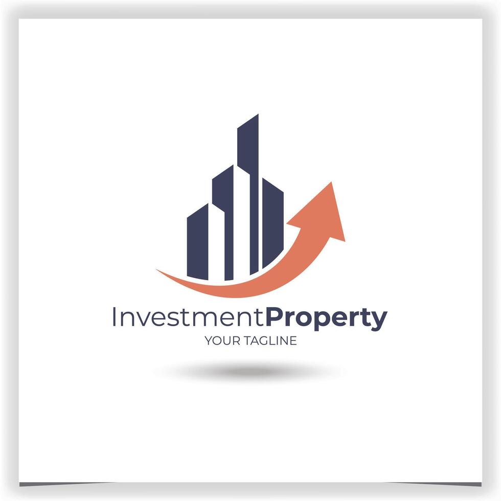 Real estate investment logo template vector