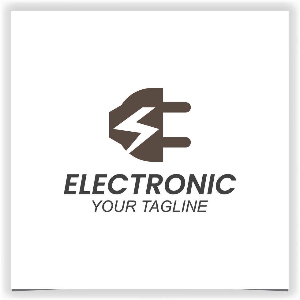 electronics store logo design template vector