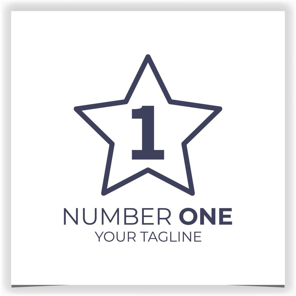 Vector number one logo and vector number design illustration