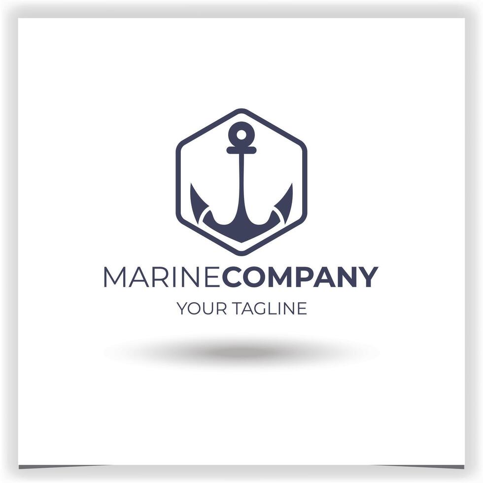 Vector marine company logo design template