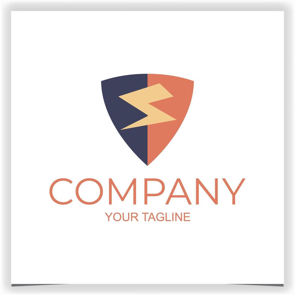 vector tunder letter s  shield logo design template