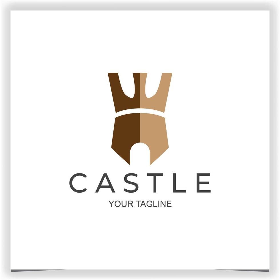 Vector castle tower logo design