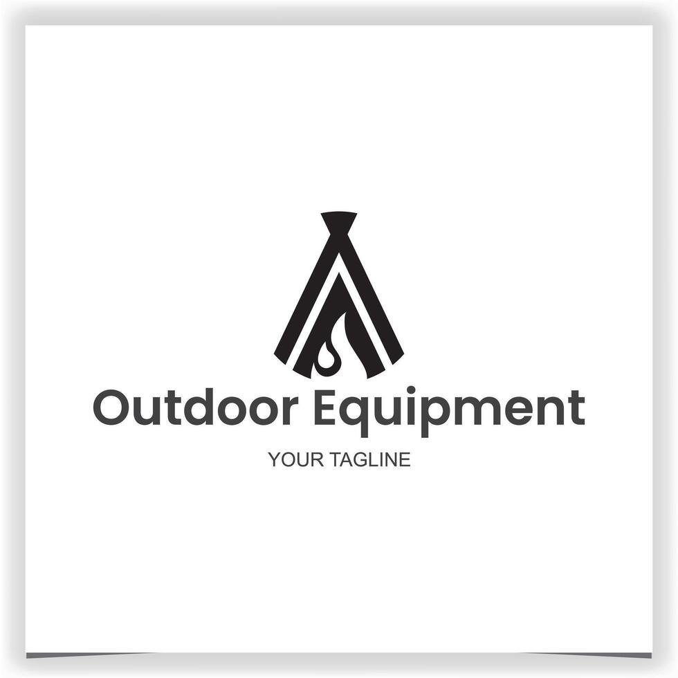 outdoor equipment store logo design template vector