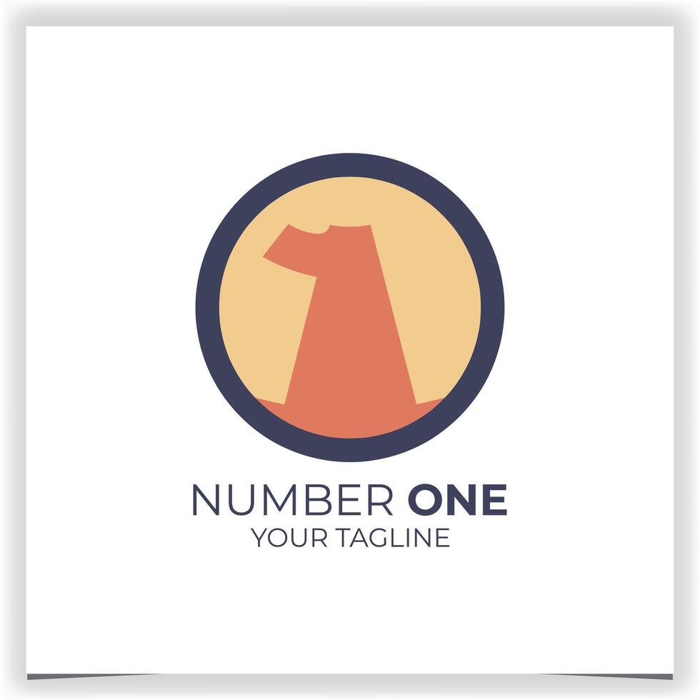 Vector number one logo and vector number design illustration