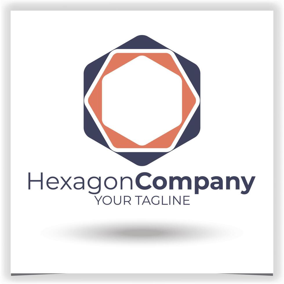 Vector hexagonal logo design template