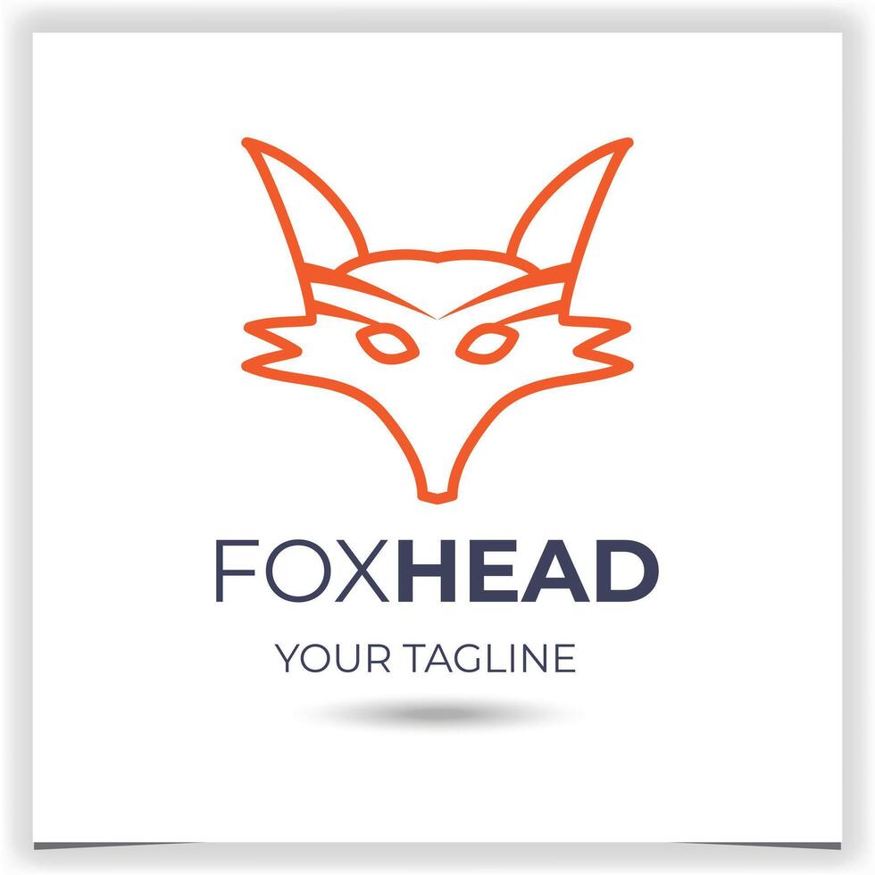 Vector fox head logo template