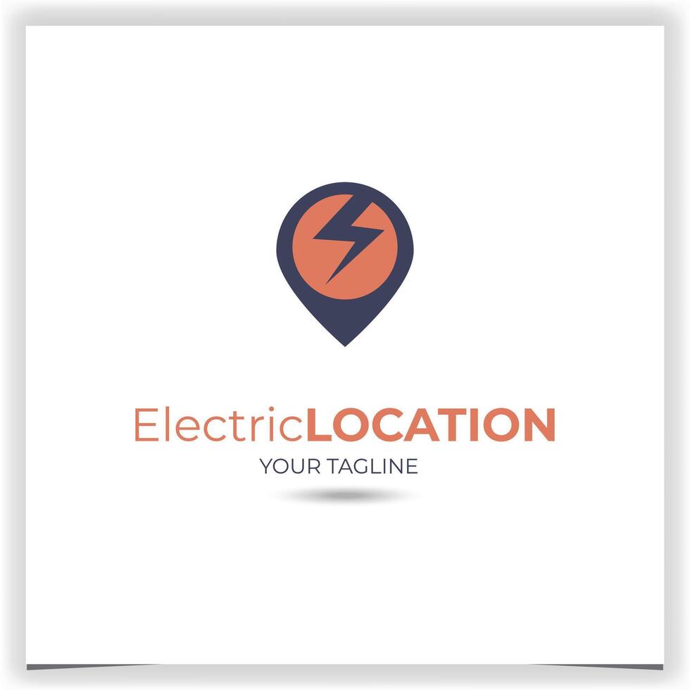 vector eléctrico ubicación empresa logo modelo