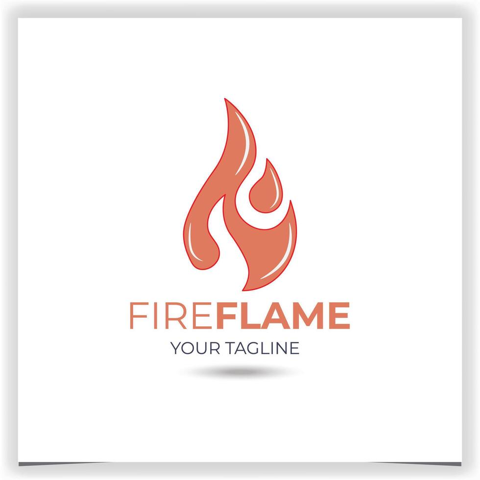 Vector flame logo design template