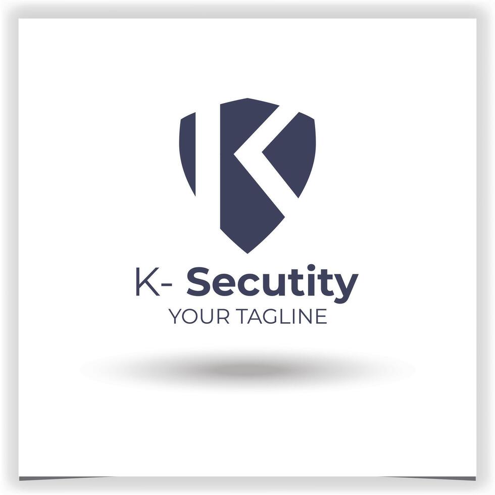 Vector letter k security company logo template
