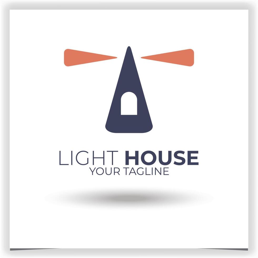Vector lighthouse logo design template