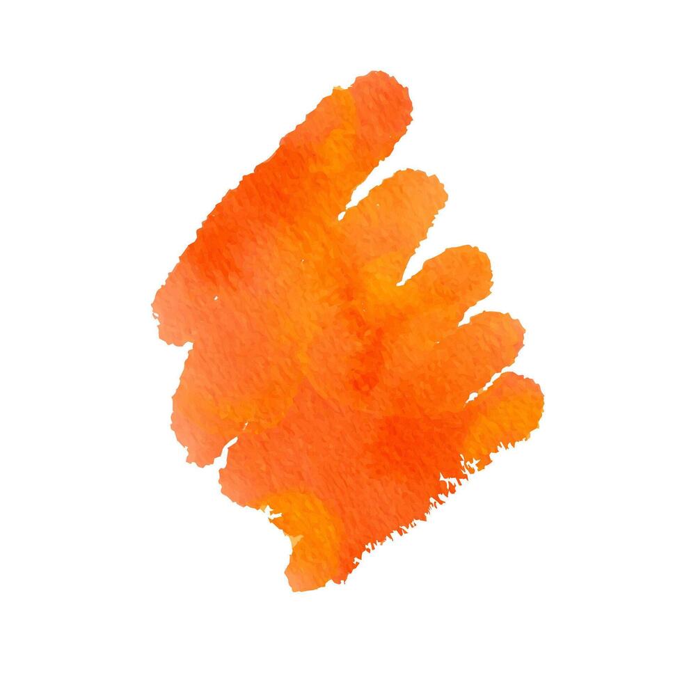 Watercolor stroke orange hatching spot vector