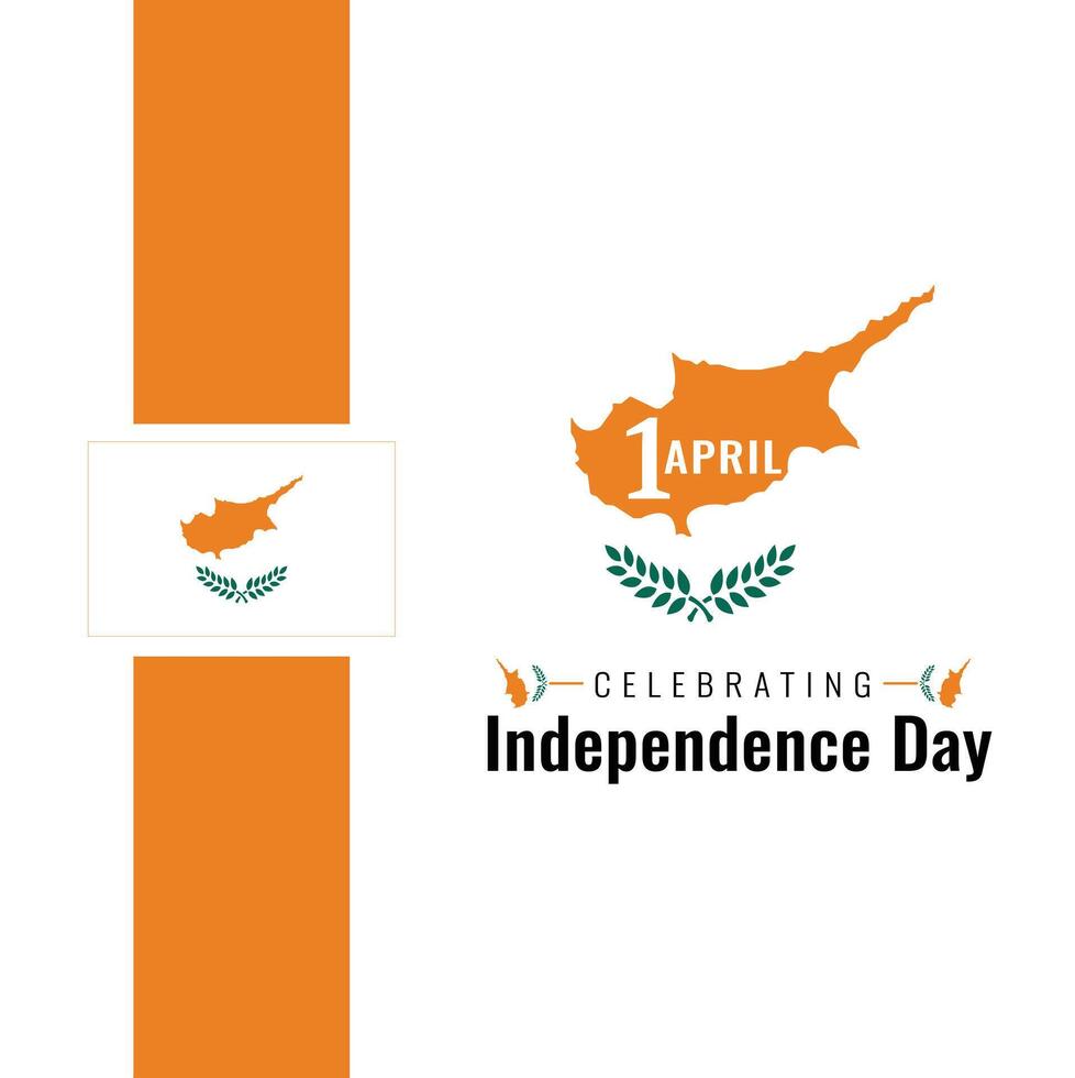 National day of Cyprus vector illustration. Independence day of Cyprus. Suitable for greeting card, poster and banner.