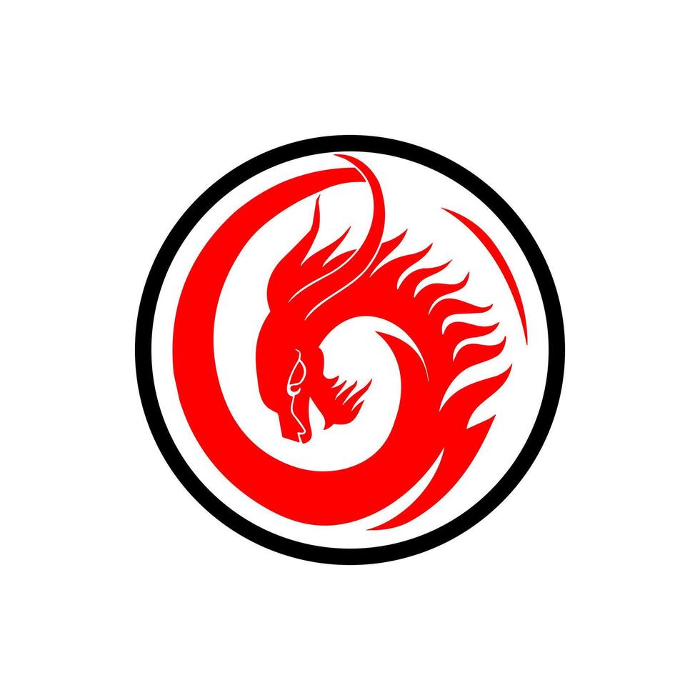 Dragon Logo Vector, Minimalistic Dragon Head Logo vector