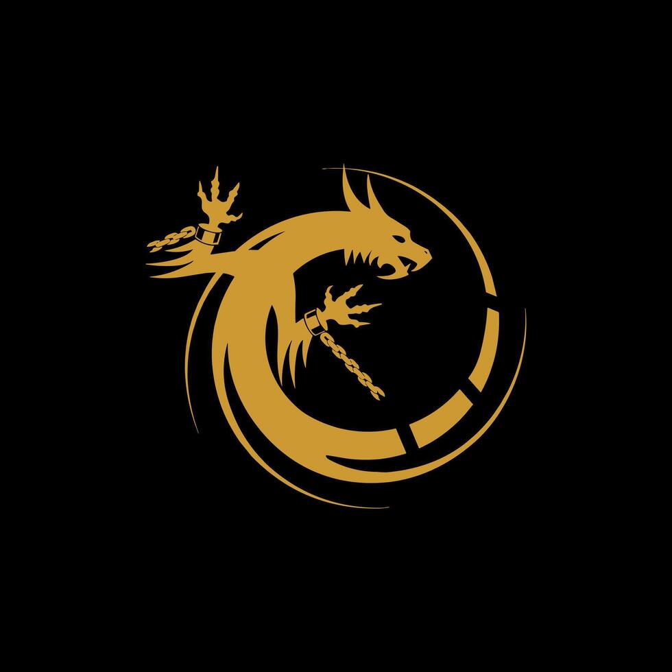 Dragon Logo Vector, Minimalistic Dragon Head Logo vector