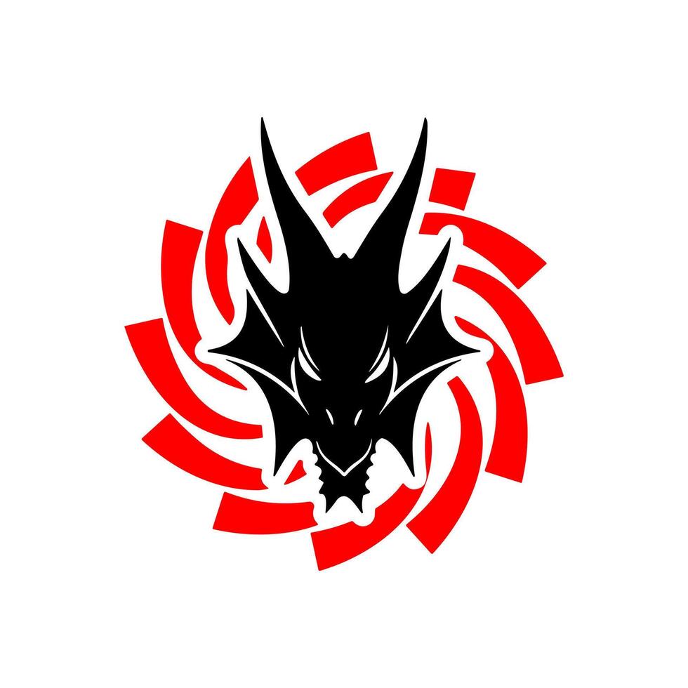 Dragon Logo Vector, Minimalistic Dragon Head Logo vector