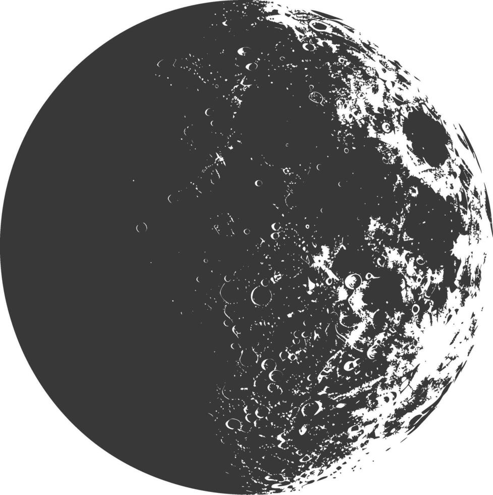 ai generado silueta primero trimestre Luna negro color solamente vector