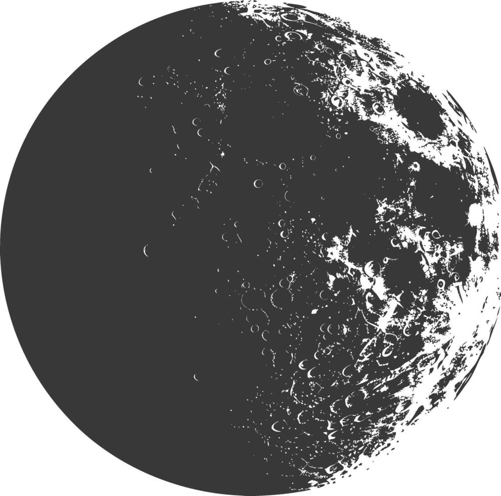 ai generado silueta primero trimestre Luna negro color solamente vector