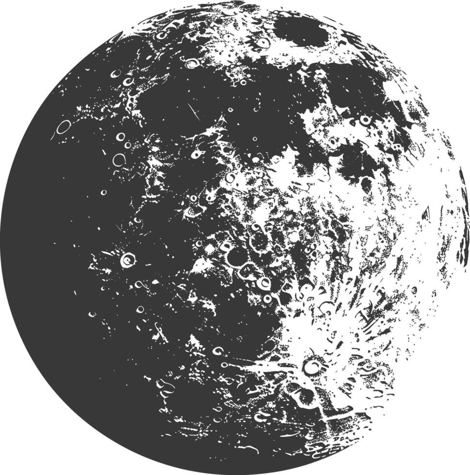 ai generado silueta primero trimestre Luna negro color solamente vector