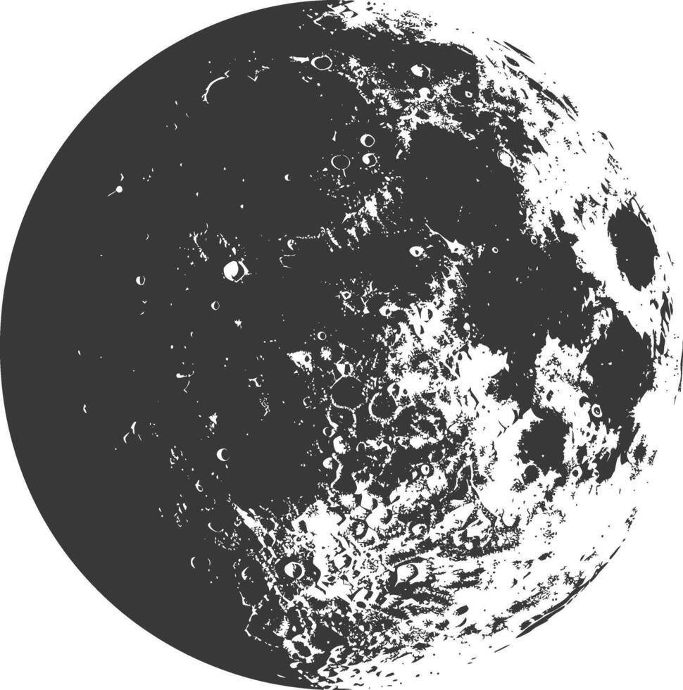 ai generado silueta primero trimestre Luna negro color solamente vector