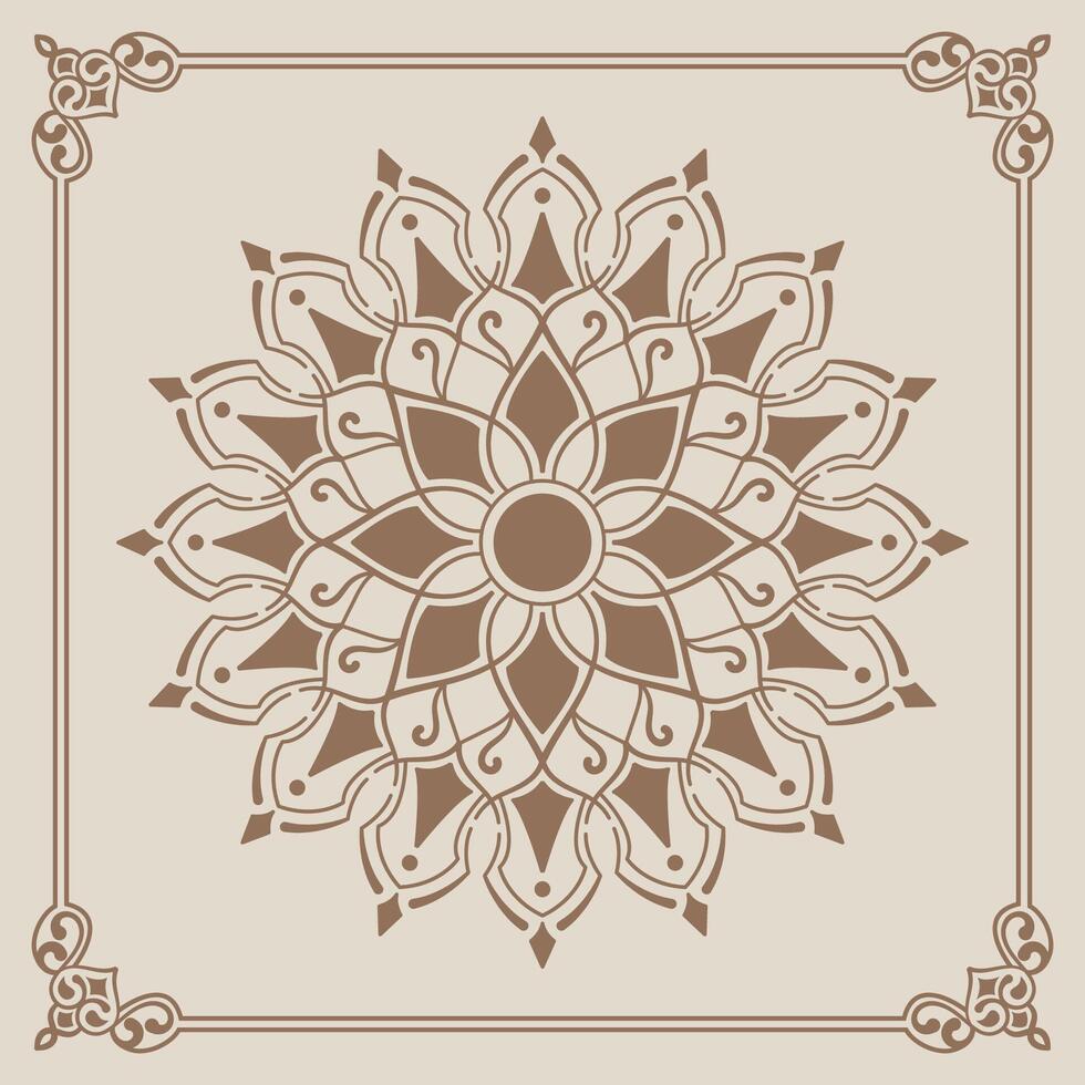 mandala ornamento, redondo decorativo diseño vector