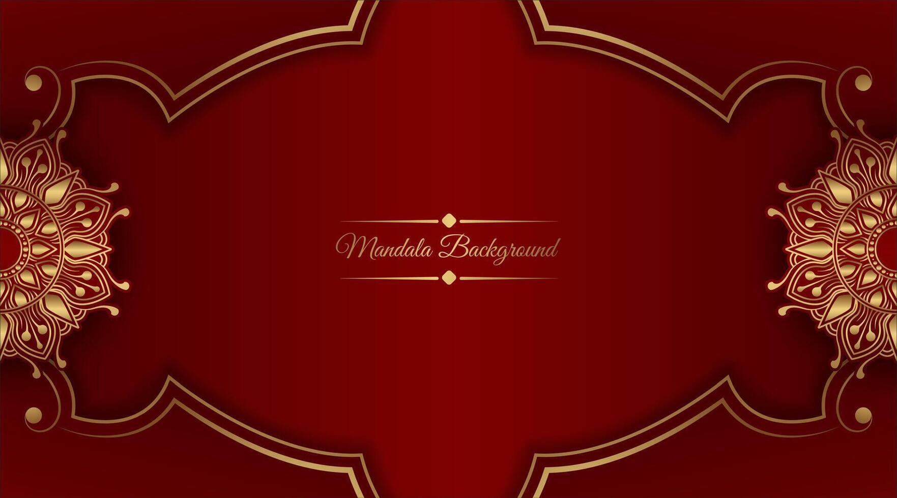 luxury background with golden mandala ornament vector